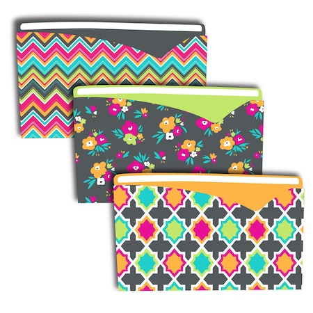 C-Line Products Bold Basics WriteOn File Jackets, Assorted, 8 12 x 11, 6PK 63550